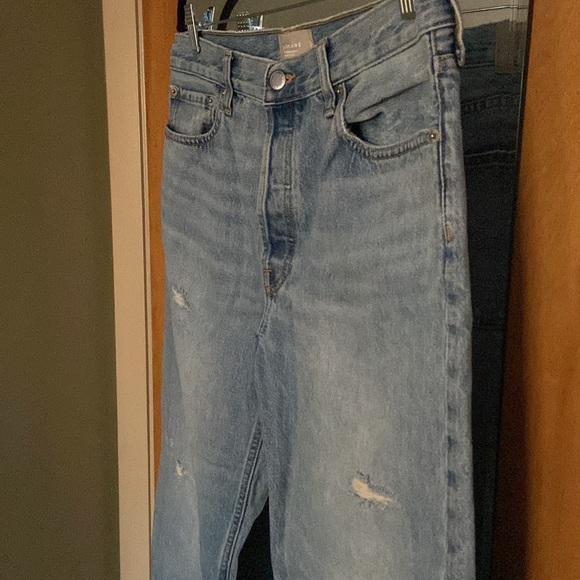 Everlane the Relaxed straight fit size 29 Regular distressed jeans buttonfly - Picture 3 of 12